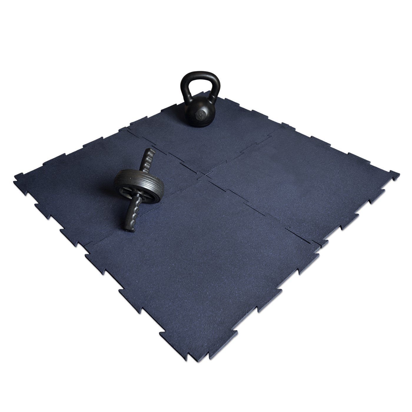 Piso de Caucho 50x50cm 7mm encastrable 1 m2 Azul