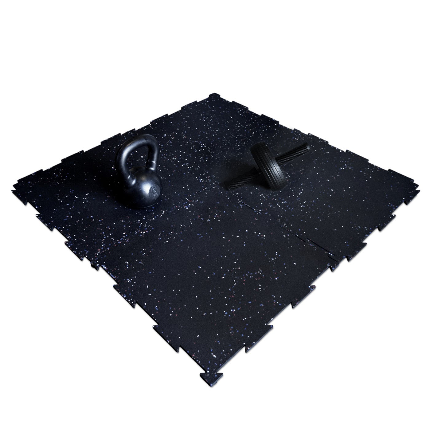Piso de Caucho 50x50cm 7mm encastrable 1 m2 Chispas