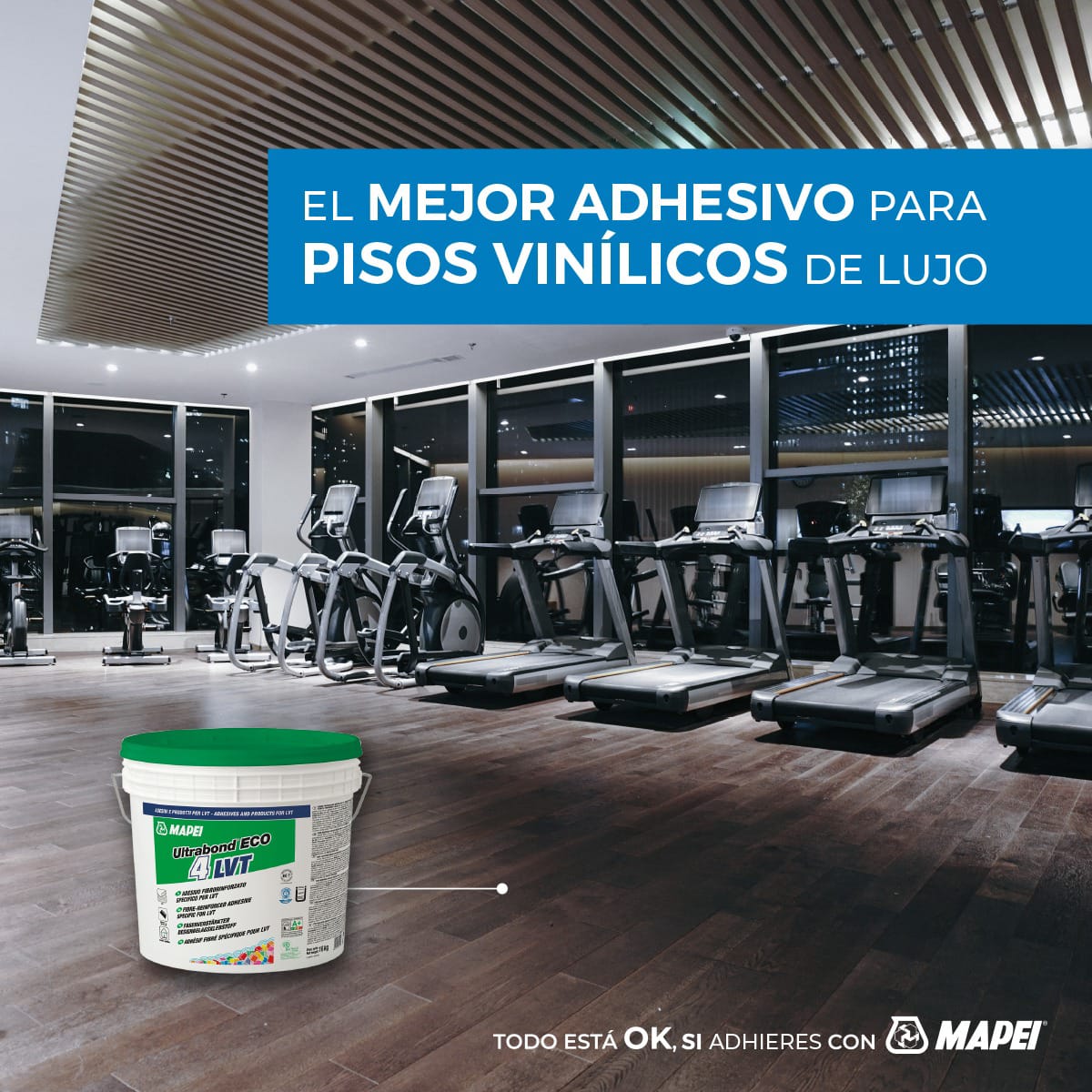 Pegamento Para Piso Vinílico Ultrabond Eco 4 Lvt 14kg rinde 48m2