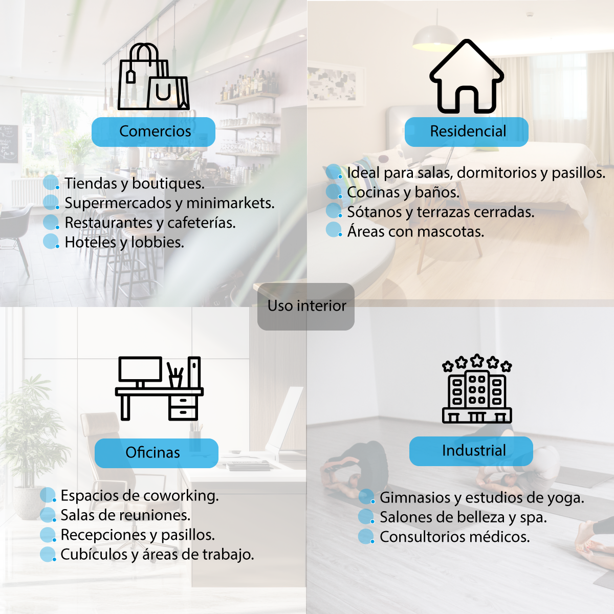 Piso Vinílico SPC SISTEMA CLICK MÁRFIL 5mm caja por 2.23 m2