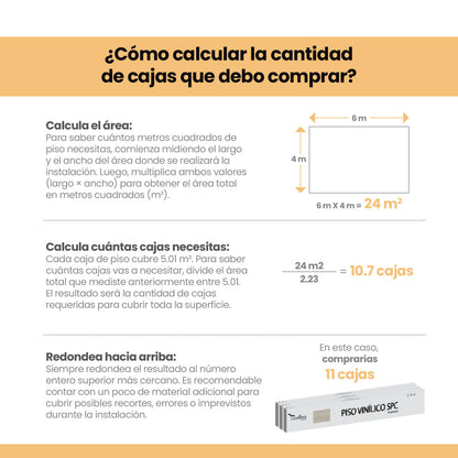 Piso Vinílico SPC SISTEMA CLICK MÁRFIL 5mm caja por 2.23 m2
