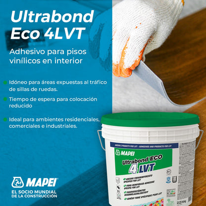 Pegamento Para Piso Vinílico Ultrabond Eco 4 Lvt 14kg rinde 48m2